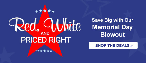 Red, white and priced right – save up to 25% on patriotic picks and organization essentials