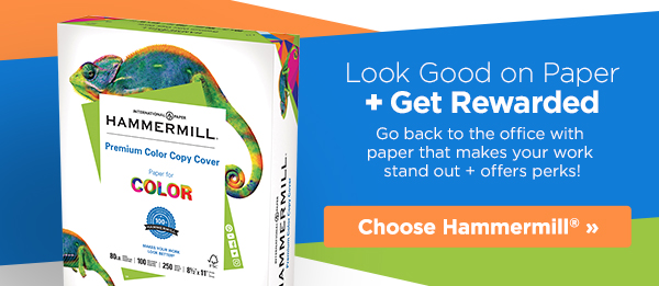 Look Good on Paper + Get Rewarded. Hammermill® helps you get back to the office with paper that makes your work stand out + offers free paper with purchase! 