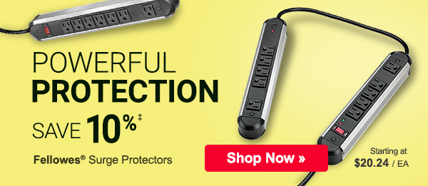Powerful Protection. Save 10% on Fellowes® surge protectors and get more great buys on tech. 